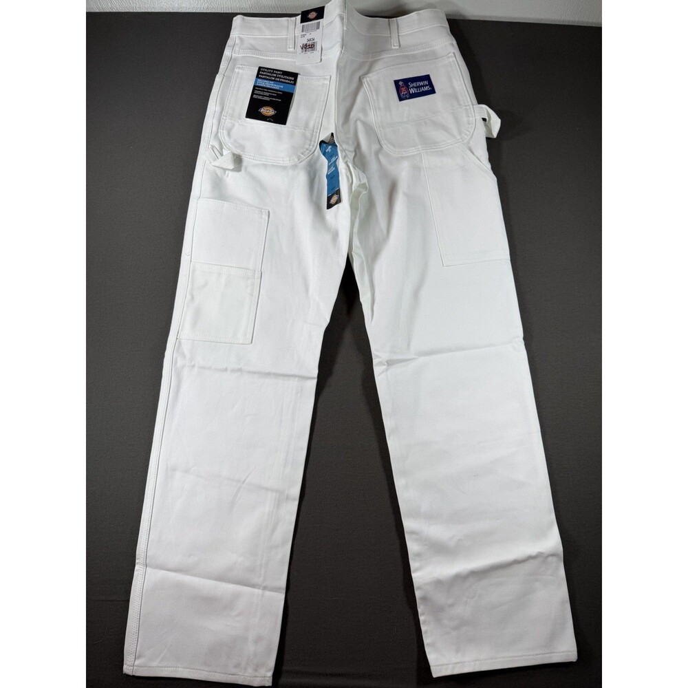Sherwin Williams Dickies Carpenter Painter Pants White Mens 34x34 Utility New